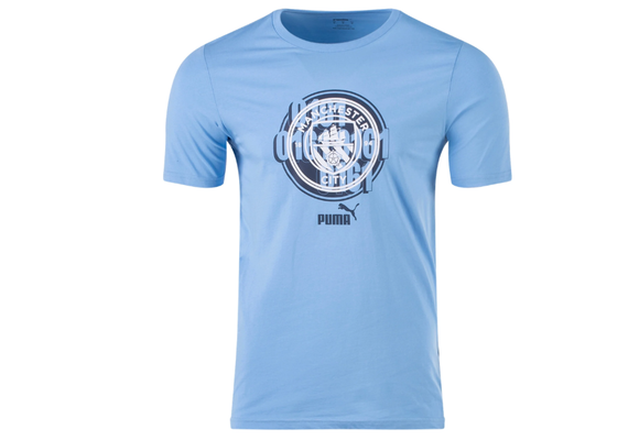 Puma Manchester CIty 2024 -25 ftbl Heritage Soccer Shirt- Light Blue