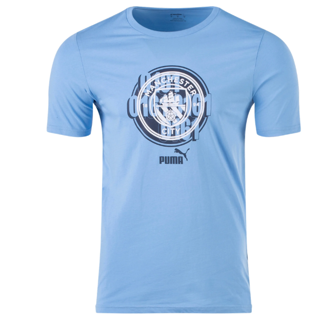 Puma Manchester CIty 2024 -25 ftbl Heritage Soccer Shirt- Light Blue