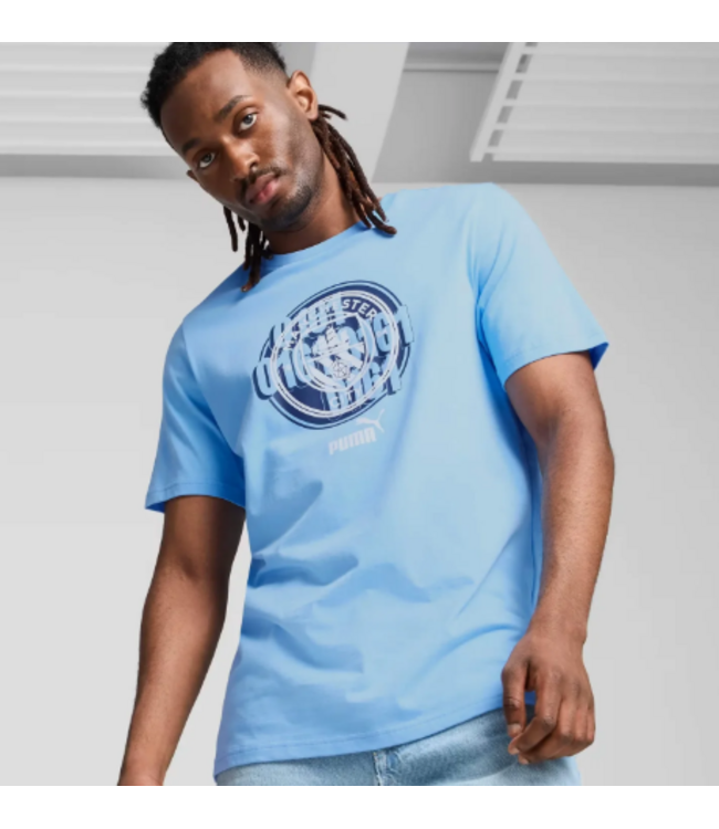 Puma Puma Manchester CIty 2024 -25 ftbl Heritage Soccer Shirt- Light Blue