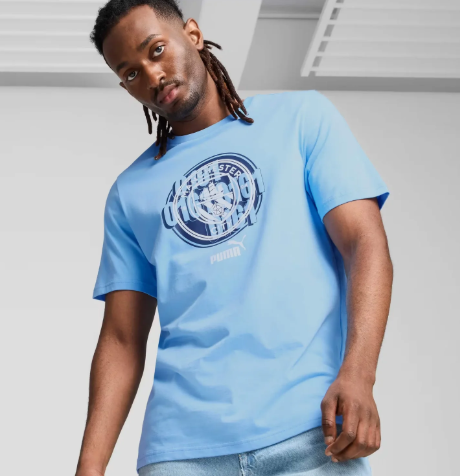 Puma Manchester CIty 2024 -25 ftbl Heritage Soccer Shirt- Light Blue
