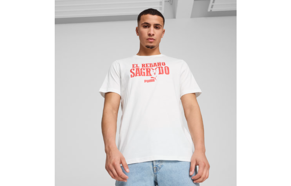 Puma Chivas 2024 - 25 FtblCulture Soccer Tee Shirt - White/Red