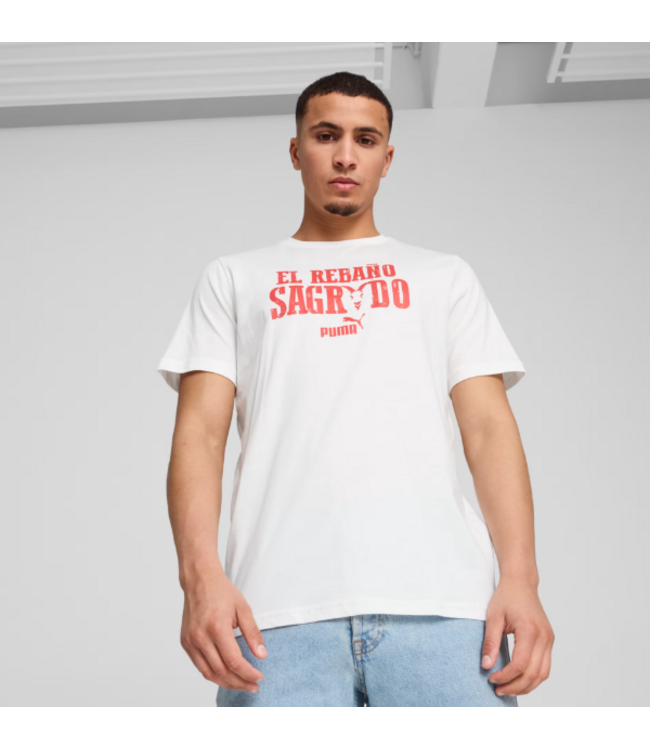 Puma Puma Chivas 2024 - 25 FtblCulture Soccer Tee Shirt - White/Red