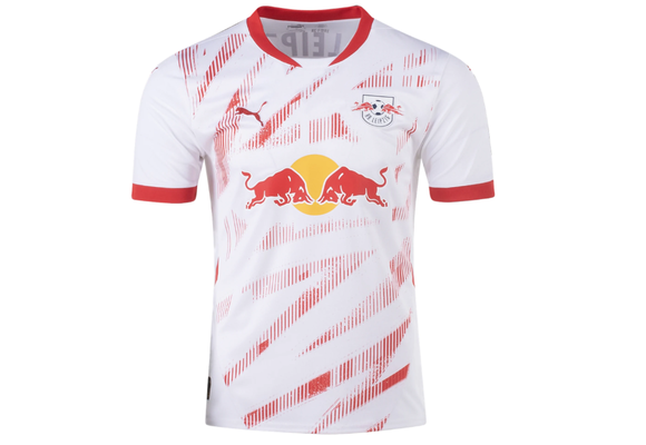 Puma Red Bull Leipzig 2024-25 Home Soccer Jersey - White/Red