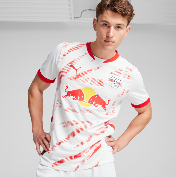 Puma Red Bull Leipzig 2024-25 Home Soccer Jersey - White/Red
