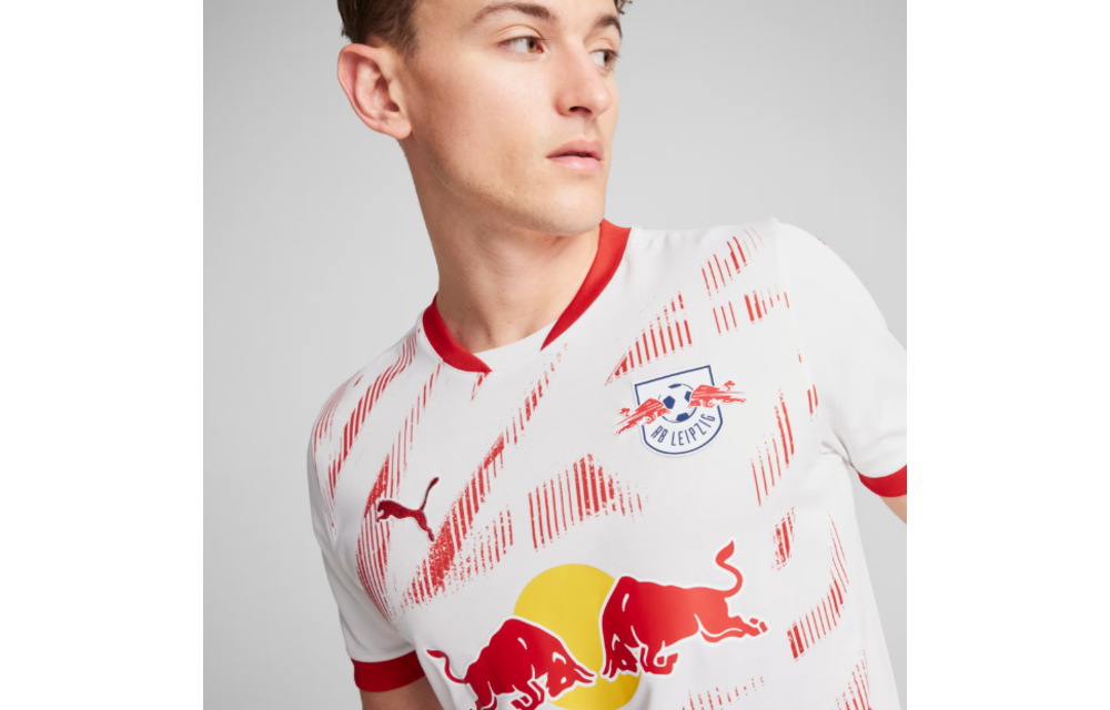Puma Red Bull Leipzig 2024-25 Home Soccer Jersey - White/Red