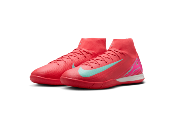 Nike Zoom Mercurial Superfly 10 Academy IC Indoor Mad Energy Soccer Cleats - Ember Glow/Aurora Green