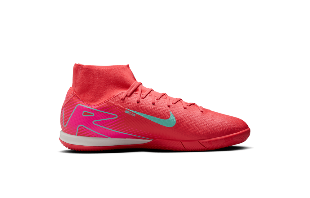 Nike Zoom Mercurial Superfly 10 Academy IC Indoor Mad Energy Soccer Cleats - Ember Glow/Aurora Green