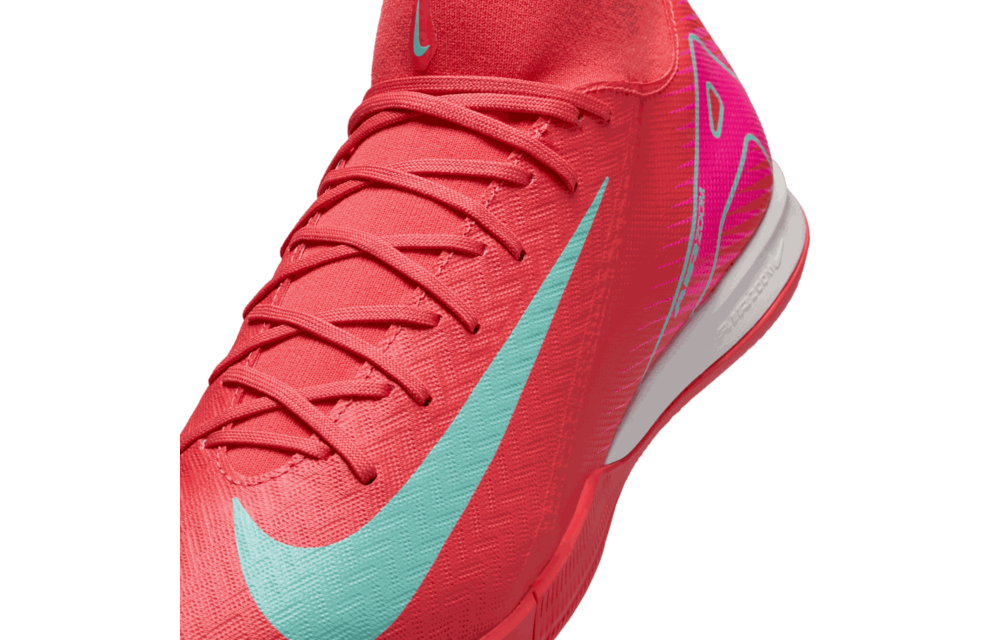 Nike Zoom Mercurial Superfly 10 Academy IC Indoor Mad Energy Soccer Cleats - Ember Glow/Aurora Green