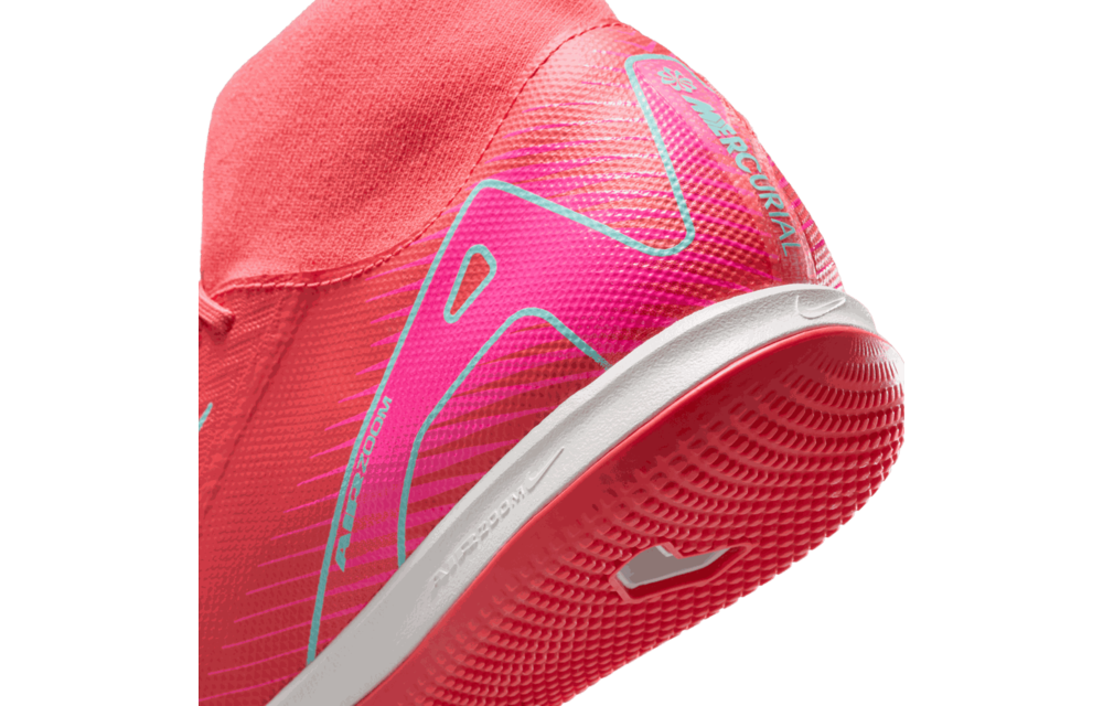 Nike Zoom Mercurial Superfly 10 Academy IC Indoor Mad Energy Soccer Cleats - Ember Glow/Aurora Green
