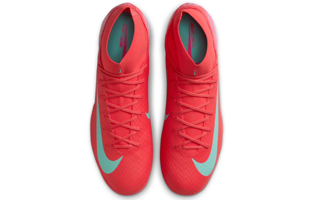 Nike Zoom Mercurial Superfly 10 Academy IC Indoor Mad Energy Soccer Cleats - Ember Glow/Aurora Green