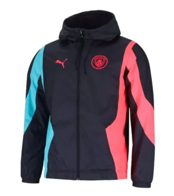 Puma Manchester City 2023-24 Anthem Training Jacket - Dark Navy-Hero Blue-Sunset Glow