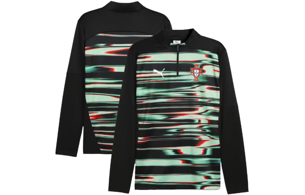 Puma Portugal 2025 Quarter Zip Training Top - Black/Multi