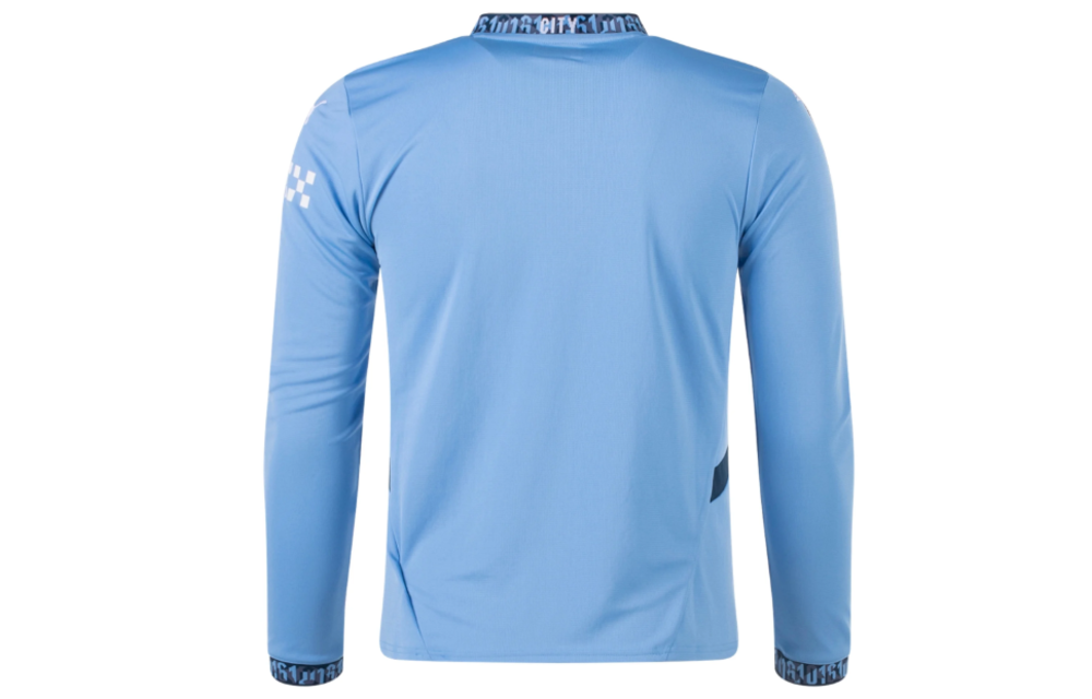 Puma Manchester City 2024 -25 Long Sleeve Home Jersey - Light Blue/Marine Blue