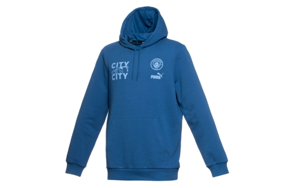 Puma Manchester City 2023 - 24 ftbl Core Hoodie - Lake Blue