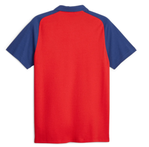 Puma Chivas 2023 - 24 Casuals Polo Shirt - Red/Peacoat/Elektro Blue