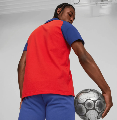 Puma Chivas 2023 - 24 Casuals Polo Shirt - Red/Peacoat/Elektro Blue