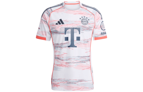 adidas Bayern Munich 2025 - 26 Away Jersey - White/Coral