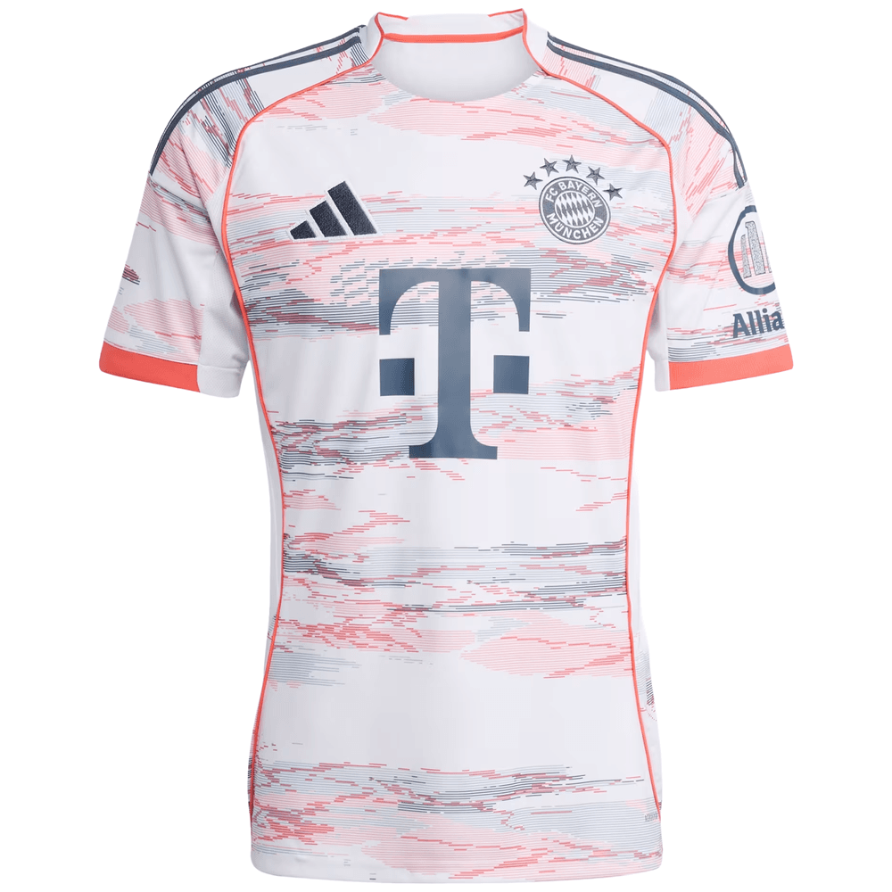 adidas Bayern Munich 2025 - 26 Away Jersey - White/Coral