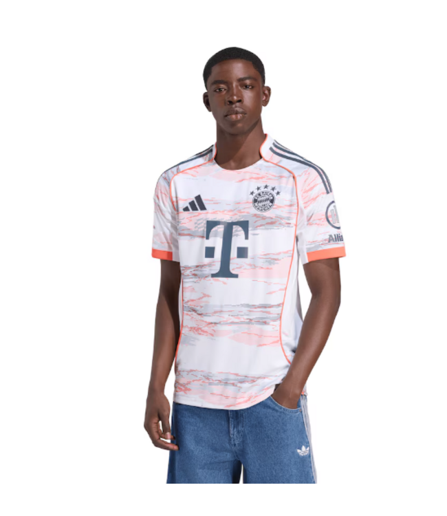 adidas adidas Bayern Munich 2025 - 26 Away Jersey - White/Coral