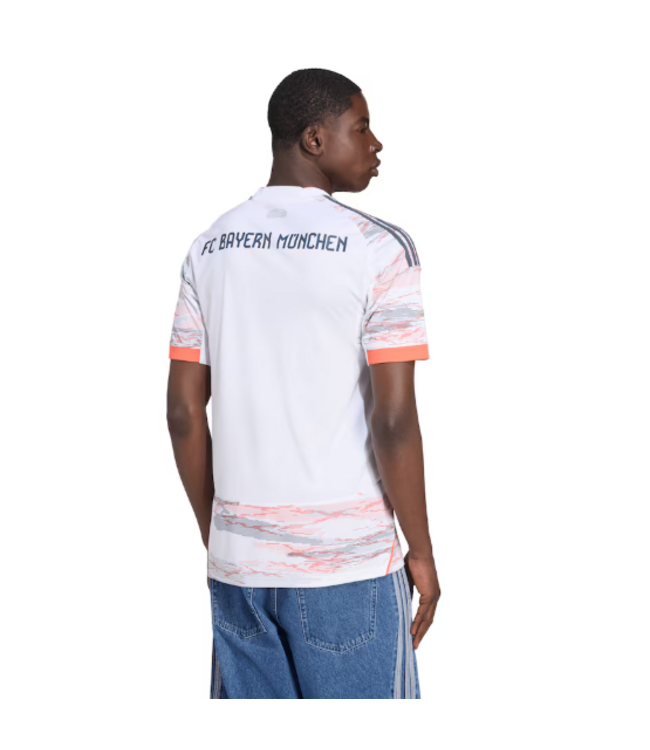 adidas adidas Bayern Munich 2025 - 26 Away Jersey - White/Coral