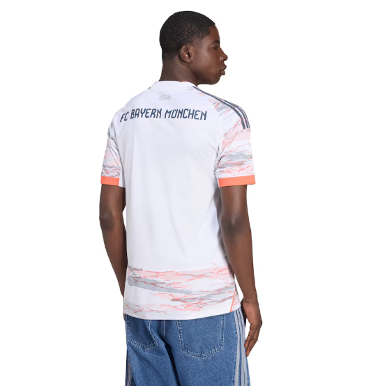 adidas Bayern Munich 2025 - 26 Away Jersey - White/Coral