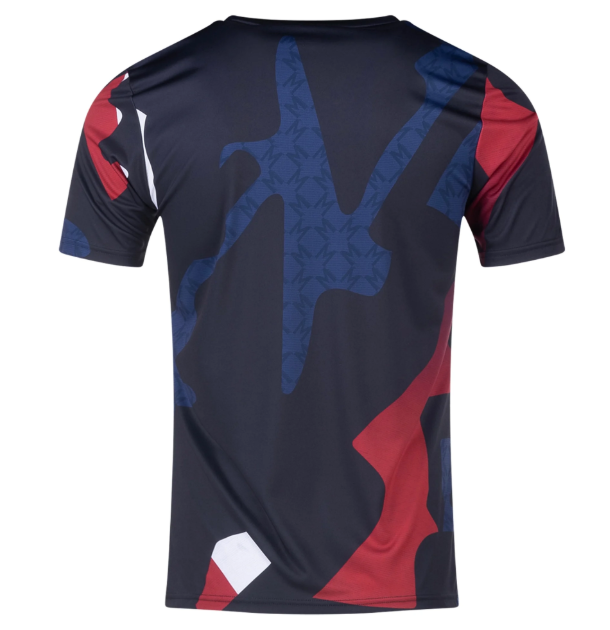 adidas Manchester United 2024 - 25 Prematch Training Jersey- Black/Red/Off White/Burgundy