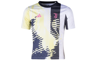 adidas Juventus 2024 - 25 Youth Prematch Training Jersey- Pure Sulfur/Black/Legend Ink