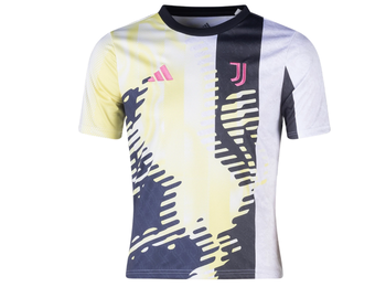 adidas Juventus 2024 - 25 Youth Prematch Training Jersey- Pure Sulfur/Black/Legend Ink
