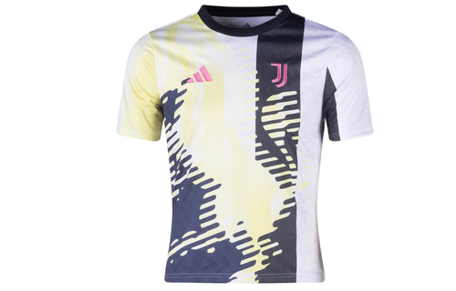 adidas Juventus 2024 - 25 Youth Prematch Training Jersey- Pure Sulfur/Black/Legend Ink