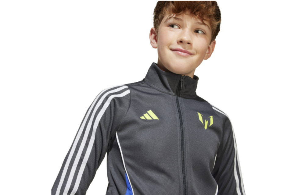 adidas 2025 Leonel Messi Youth Track Jacket - Carbon/Royal Blue