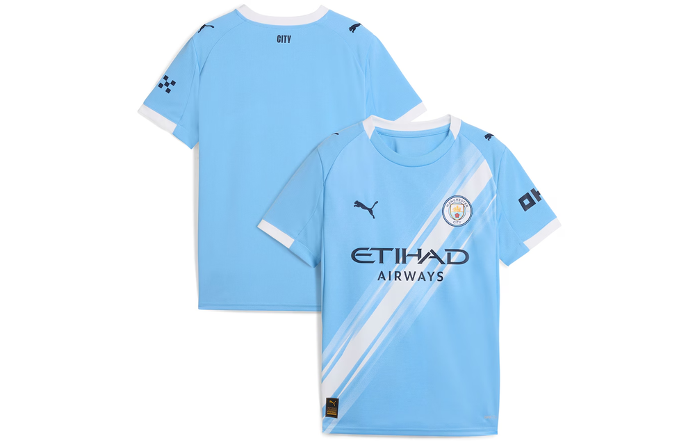 Puma Manchester City 2025 -26 Youth Home Jersey - Light Blue/White