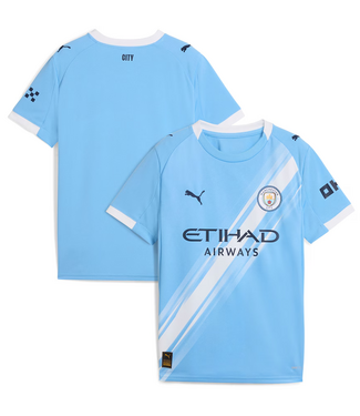 Puma Puma Manchester City 2025 -26 Youth Home Jersey - Light Blue/White