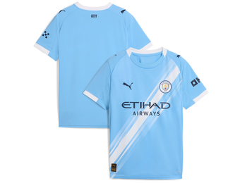 Puma Manchester City 2025 -26 Youth Home Jersey - Light Blue/White