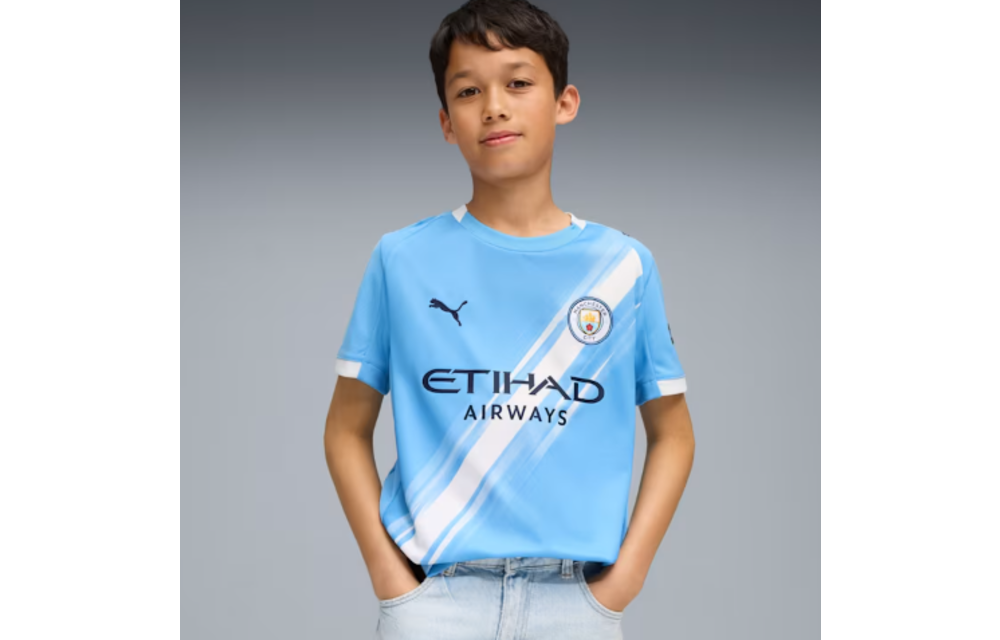 Puma Manchester City 2025 -26 Youth Home Jersey - Light Blue/White