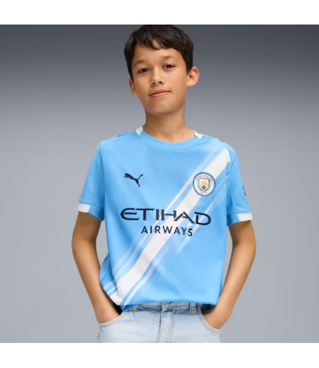 Puma Puma Manchester City 2025 -26 Youth Home Jersey - Light Blue/White