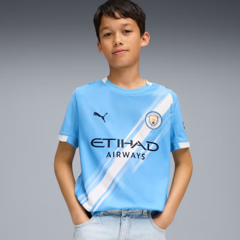 Puma Manchester City 2025 -26 Youth Home Jersey - Light Blue/White