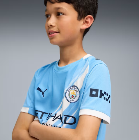 Puma Manchester City 2025 -26 Youth Home Jersey - Light Blue/White