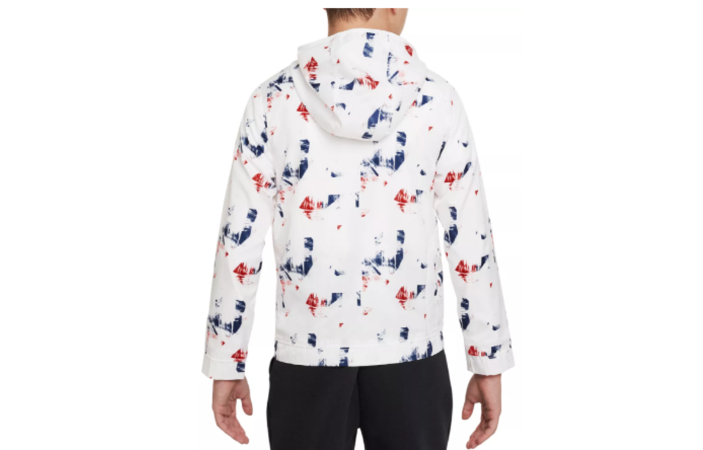 Nike Youth PSG Paris Saint German 2024 - 25 Quarter Zip Anorak Jacket - White/Metallic Gold