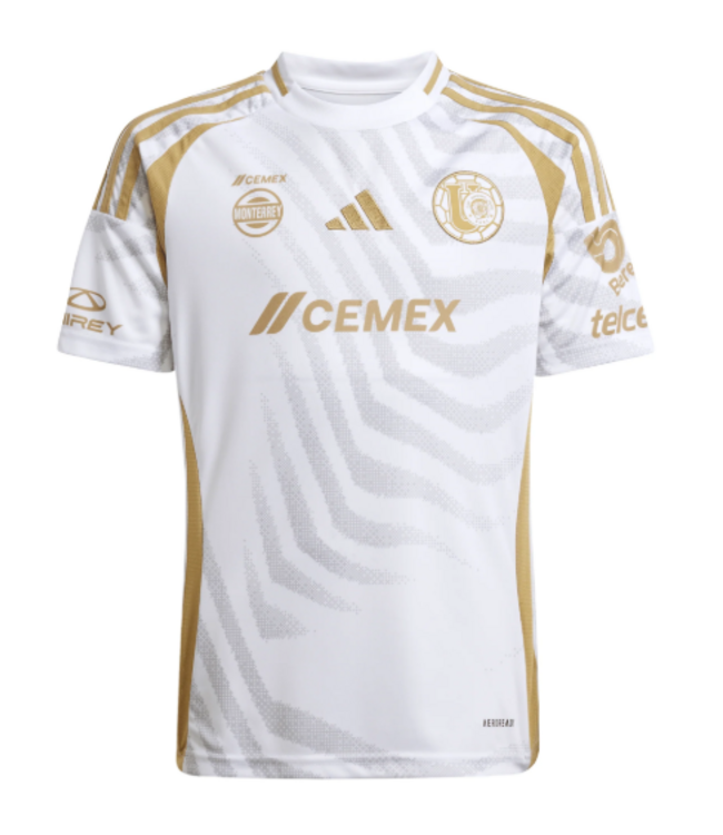 adidas adidas Youth UANL Tigres 2024 - 25 Third Jersey - White/Gold