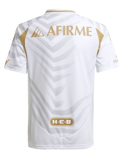 adidas Youth UANL Tigres 2024 - 25 Third Jersey - White/Gold