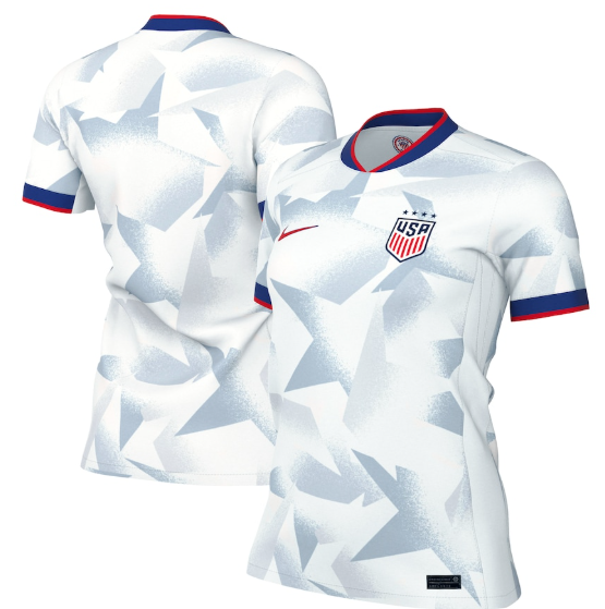 Nike USA United States 2025 Womens (4 Stars) Home Jersey - White/Rush Blue/Challenge Red