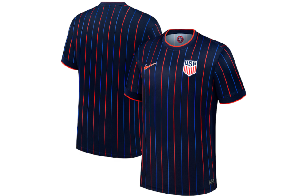 Nike USA United States Youth 2025 Away Jersey -Obsidian/Challenge Red