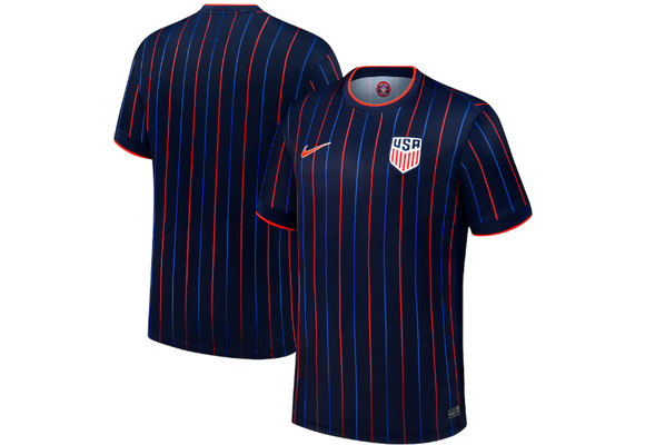 Nike USA United States Youth 2025 Away Jersey -Obsidian/Challenge Red