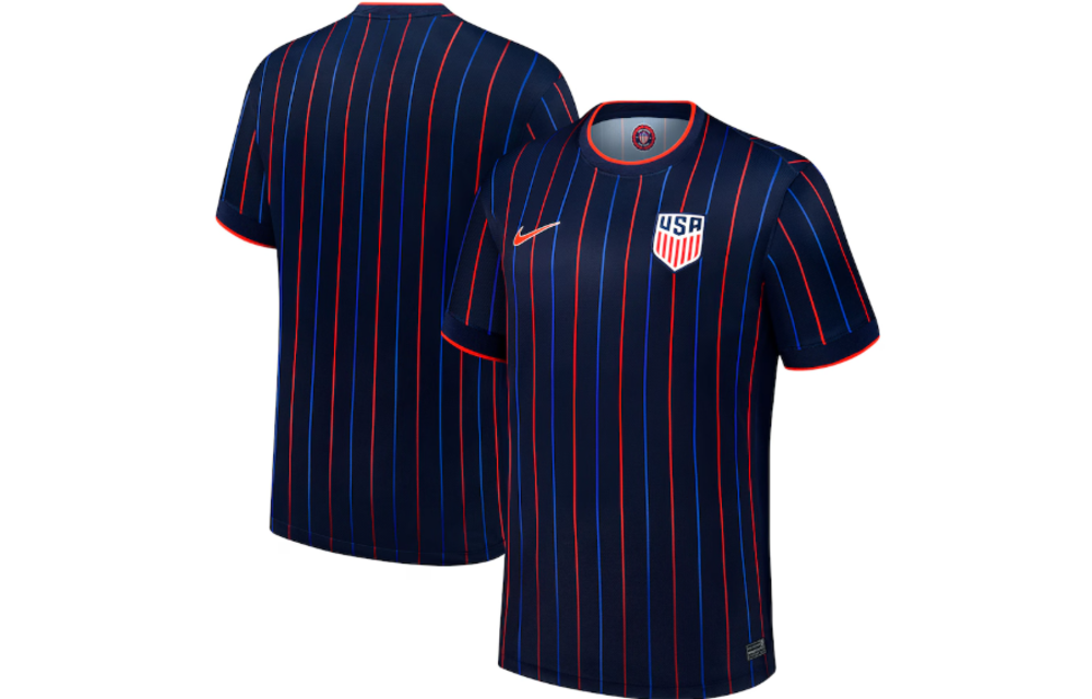Nike USA United States USMNT 2025 Away Jersey -Obsidian/Challenge Red