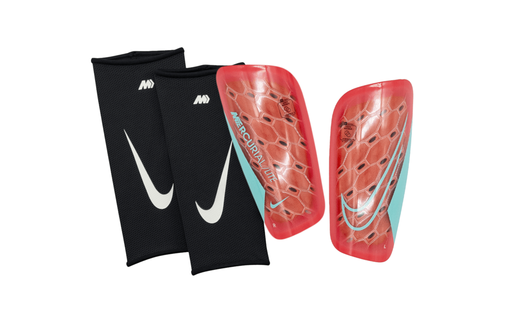 Nike Mercurial Lite 2025 Shin Guards - Ember Glow/Aurora Green