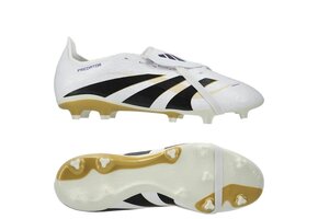 adidas Predator 25 League Fold Over Tongue FG RTG Pack -Cloud White/Core Black/Gold Metallic