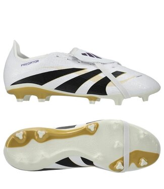 adidas adidas Predator 25 League Fold Over Tongue FG RTG Pack -Cloud White/Core Black/Gold Metallic