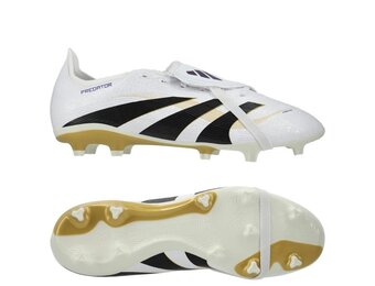 adidas Predator 25 League Fold Over Tongue FG RTG Pack -Cloud White/Core Black/Gold Metallic