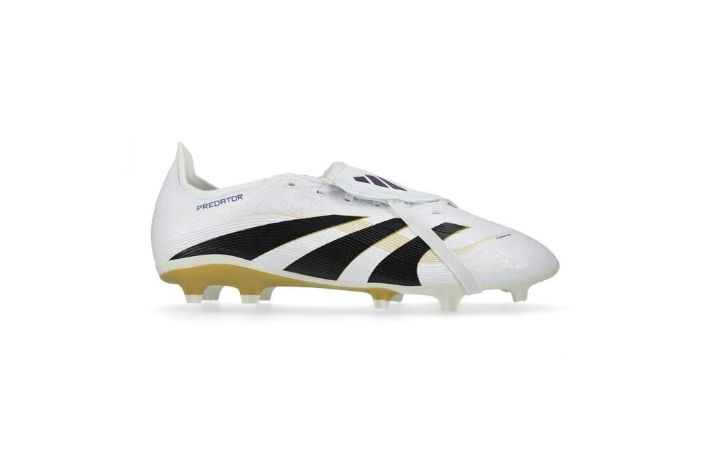 adidas Predator 25 League Fold Over Tongue FG RTG Pack -Cloud White/Core Black/Gold Metallic