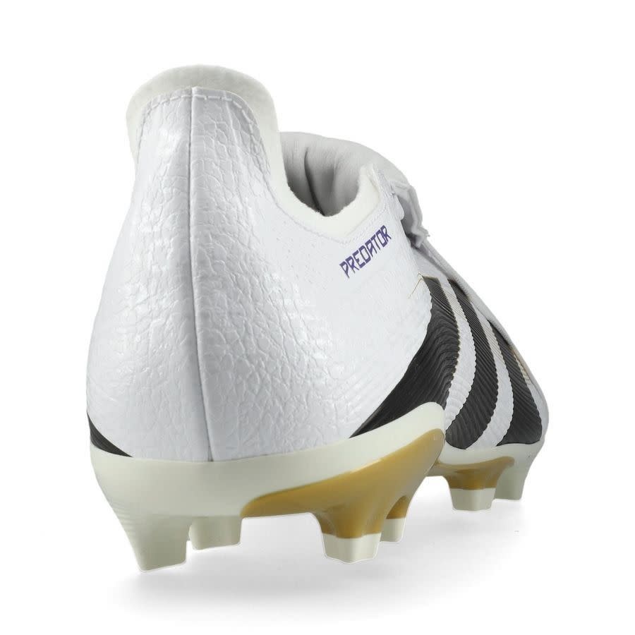 adidas Predator 25 League Fold Over Tongue FG RTG Pack -Cloud White/Core Black/Gold Metallic